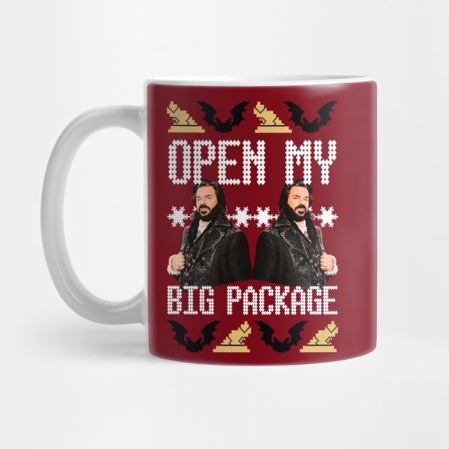 What We Do In the Shadows Christmas Sweater Design—Open My Big Package by Xanaduriffic